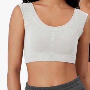 Women’s crop tank top, white, size M/L